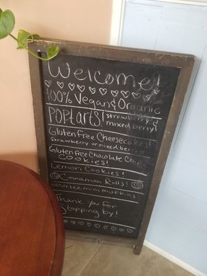 Menu at Miss Chickpea's Cafétal in San Antonio