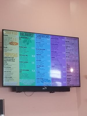 Menu at Miss Chickpea's Cafétal in San Antonio