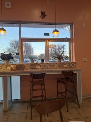 great place to hang out and eat your food or even just study in peace with a coffee at Miss Chickpea's Cafétal in San Antonio