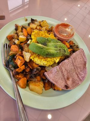 Sweet potato hash at Miss Chickpea's Cafétal in San Antonio