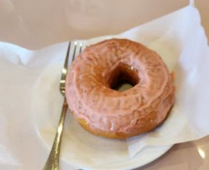 Vegan Strawberry Doughnut at Miss Chickpea's Cafétal in San Antonio