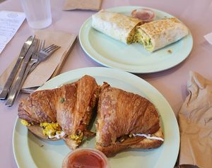 Croissant Sandwich at Miss Chickpea's Cafétal in San Antonio