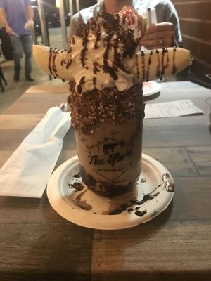 Not Milk? With a banana on top instead of the cookie  at The Yard in Virginia Beach