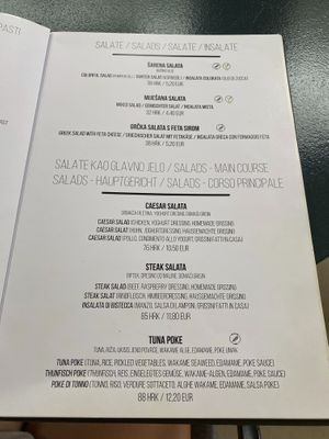 Menu 6 at Restoran Galija in Crikvenica