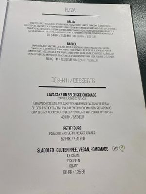 Menu 7 at Restoran Galija in Crikvenica