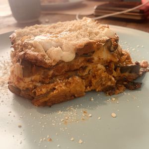 Lasagna at El Med Veg in Tenerife