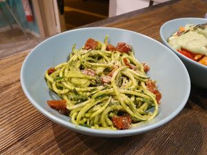 Zucchini spaghetti at El Med Veg in Tenerife