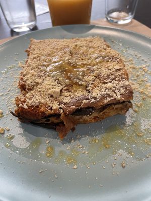 Lasaña de berenjena con bechamel de coliflor ❤️  at El Med Veg in Tenerife