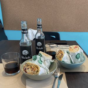 Burrito and kebab  at El Med Veg in Tenerife