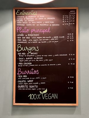 Main dishes  at El Med Veg in Tenerife