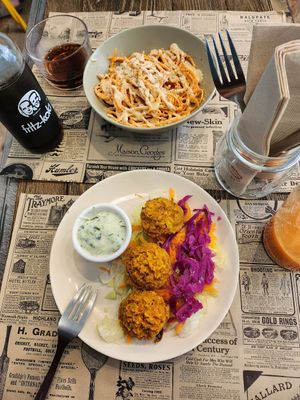 The carrot pasta had a very good sauce at El Med Veg in Tenerife