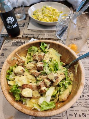 Caesar salad at El Med Veg in Tenerife