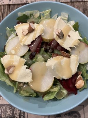 Salad with vegan feta  at El Med Veg in Tenerife