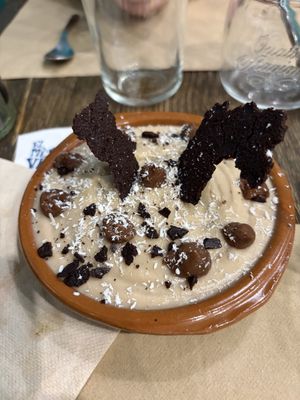 Canarian cream dessert  at El Med Veg in Tenerife