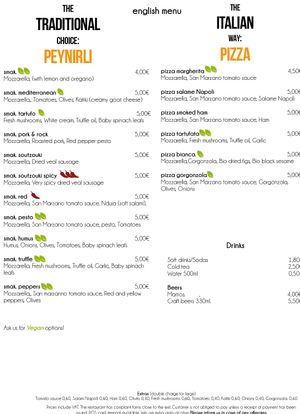 Menu  at Smak. Athens in Athens