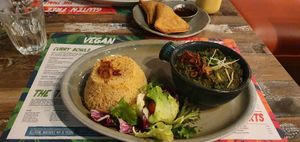 Saag aloo at Tamatanga in Leicester