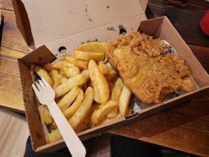 Tofish and chips - £7.95 at Athena B in Portslade