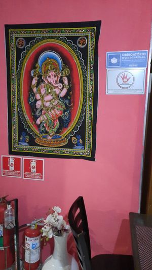 Entrada do restaurante at Tempero Indiano in Sao Paulo