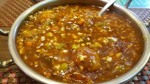 Veg manchurian (R$35), vegan by default. Lightly tangy. Flavorful. at Tempero Indiano in Sao Paulo