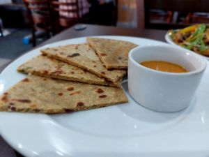 Stuffed parathas at Momo King Nepalese Restaurant and Bar in Swindon