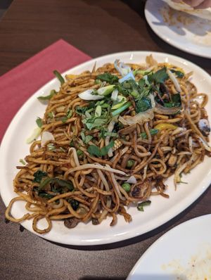 Vegan noodles at Momo King Nepalese Restaurant and Bar in Swindon