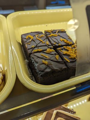 Chocolate and orange cakee  at Boscastle Bakery in Boscastle