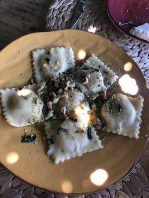 Raviolis  at Esfigueral in Ibiza