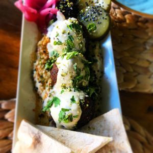 Falafel tapa starter at Esfigueral in Ibiza