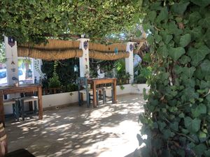 Seating area at Esfigueral in Ibiza