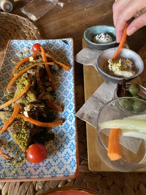 Polenta & dips at Esfigueral in Ibiza