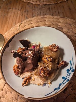 Apple cashew Dessert at Esfigueral in Ibiza