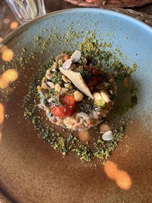 Risotto de shiitake  at Esfigueral in Ibiza