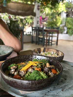 Thai green curry  at Esfigueral in Ibiza