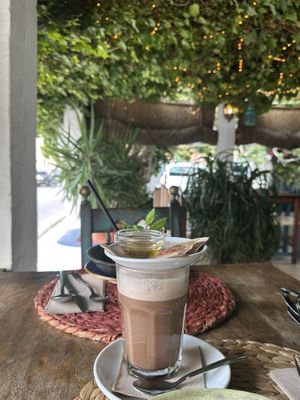 Homemade chai  at Esfigueral in Ibiza
