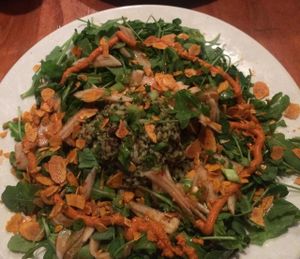 Freekeh salad & rolled uttapam at Green Goddess in New Orleans