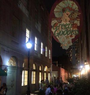 Outdoor seating at Green Goddess in New Orleans