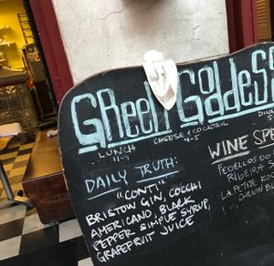 menu at Green Goddess in New Orleans