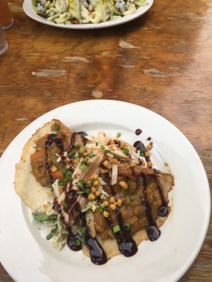 One of the only vegan dishes but oh tasty! at Green Goddess in New Orleans