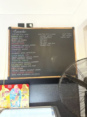 Smoothie menu   at RSPCA Black Cat Café in Wacol