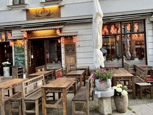 outside  at GAO Vegan in Leipzig