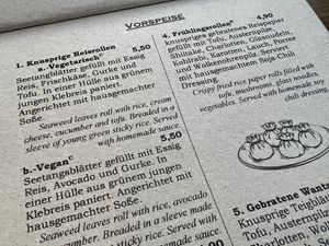 menu  at GAO Vegan in Leipzig
