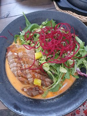 Seitan mit Entengeschmack at GAO Vegan in Leipzig