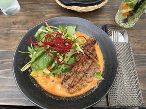 Seitan mock duck with curry   at GAO Vegan in Leipzig