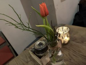 table  at GAO Vegan in Leipzig