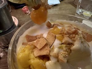 mango peanut ice 'cream'  at GAO Vegan in Leipzig