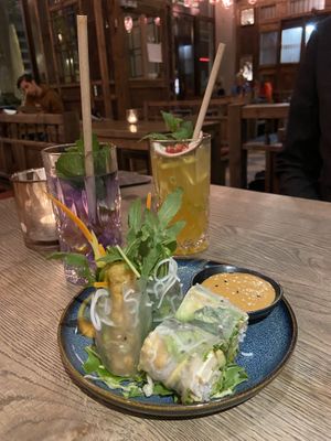 Summer rolls, house made soda   at GAO Vegan in Leipzig