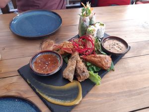 Leckere aber etwas teure Vorspeisenplatte für 2 at GAO Vegan in Leipzig