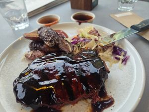 Sauces added at Moku Bar + Grill in Cairns