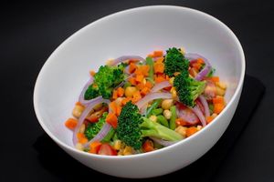 Chickpea Salad at Hummus Falafel in Playa Del Carmen