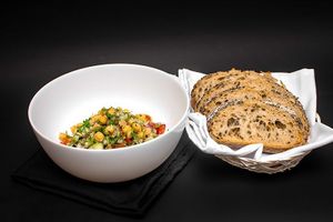 Israeli Salad at Hummus Falafel in Playa Del Carmen